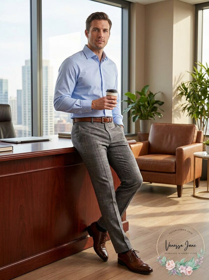 Calvin Klein Men’s Slim-Fit Mini-Check Dress Pants