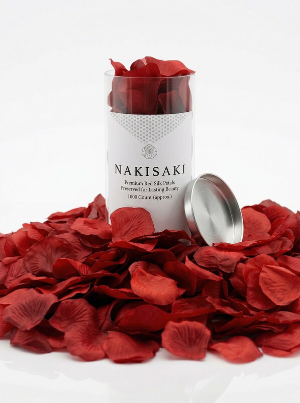 Wakisaki Separated, Deodorized, Artificial Fake Rose Petals1000 Count, Dark Red