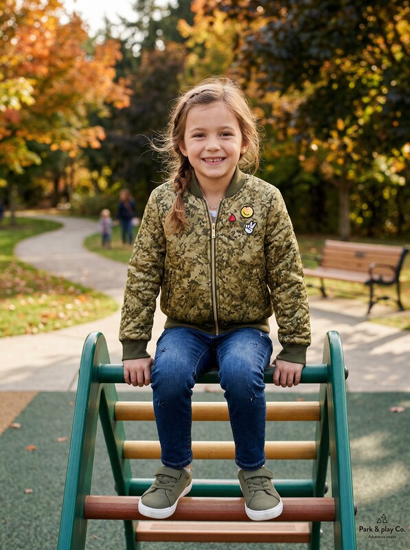 Limited Too Girls Too Bomber W/Patches &amp; Quilted Sleeves, Size 5/6