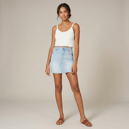 Celebrity Pink High-Rise Denim Skirt, Size 9