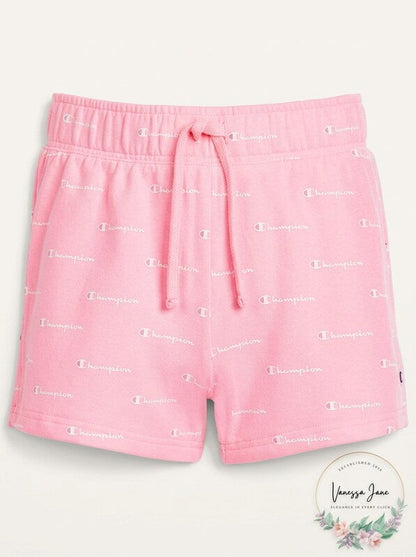 Champion Girls Allover Print French Terry Shorts , Size 6X