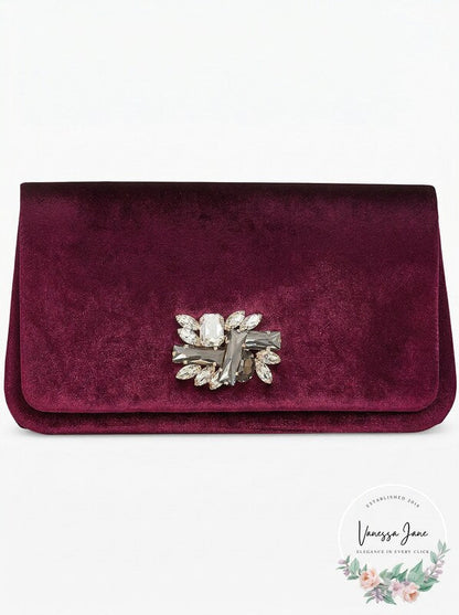 I.n.c. Mishel Velvet Brooch Clutch