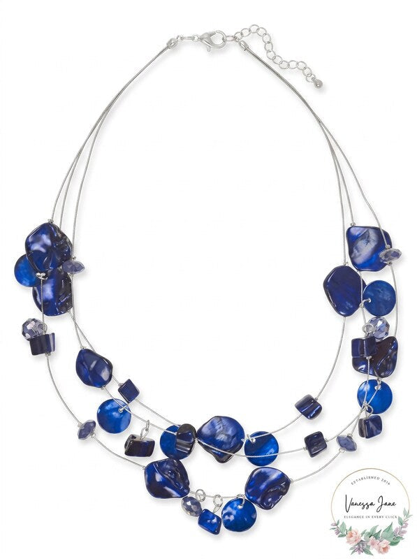 Style &amp; Co Shell Multi-Row Illusion Necklace