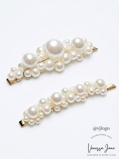Inc Gold-Tone 2-Pc. Set Imitation Pearl Flower Bobby Pins