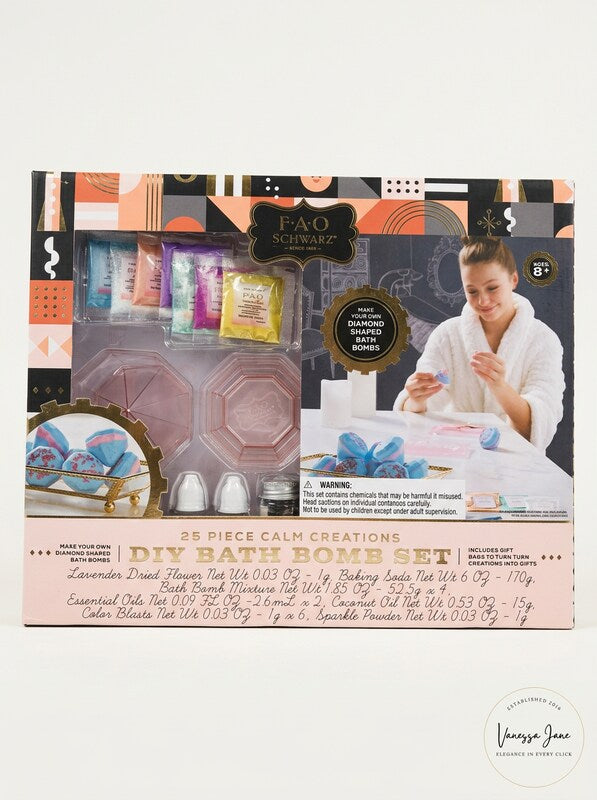 FAO Schwarz Calm Creations Spa-Ready Bath Bomb Set for Kids 25 Piece