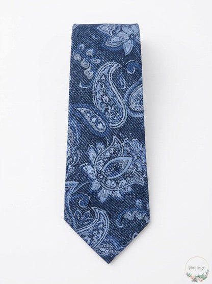 Michael Kors Mens Fine Line Paisley Tie, OS/Slate