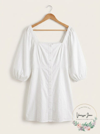 Danielle Bernstein Puff Sleeve Mini Dress, Size 12