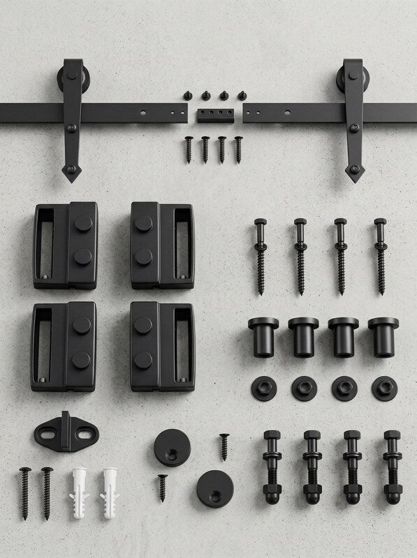 Everbilt 72 in. Stainless Steel Strap Sliding Barn Door Track and Hardware Kit