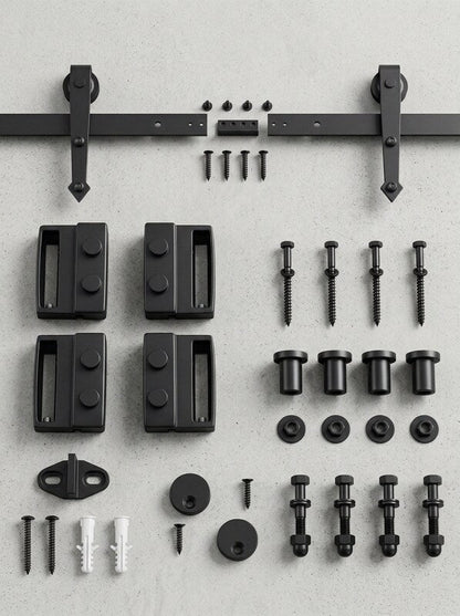 Everbilt 72 in. Stainless Steel Strap Sliding Barn Door Track and Hardware Kit