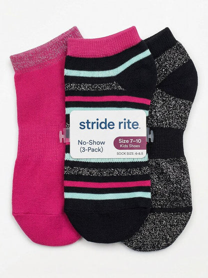 Stride Rite No-Show (3-Pack) Assorted, Size Shoe, Size 7-10 Kids Shoes