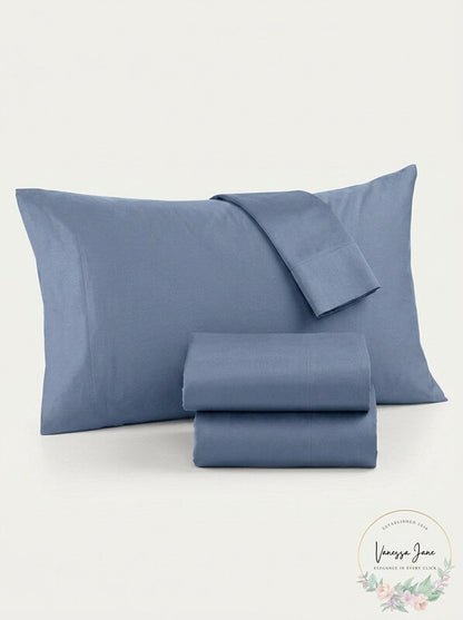 Aq Textiles Ultra Cool 700 Thread Count 4 PC. Sheet Set, King – Blue