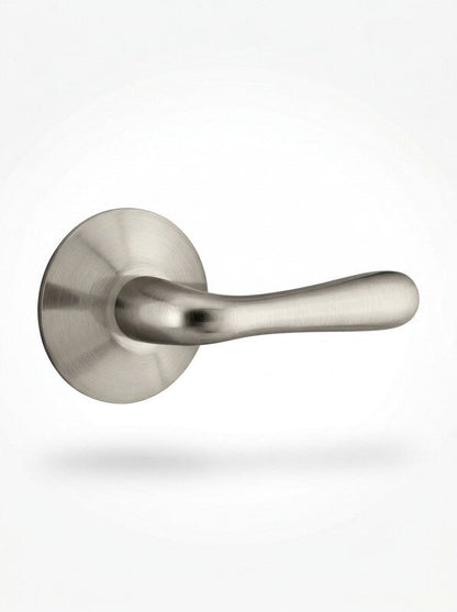 Emtek Privacy Lever Set with Modern Rosette and Basel Levers