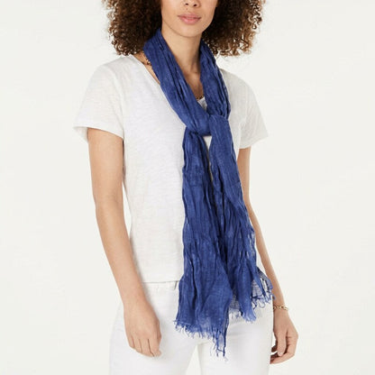 INC International Concepts Sheer Stripes Wrap One Size Blue