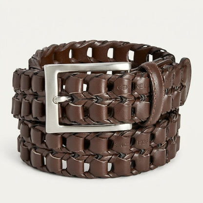 Perry Ellis Mens Link-Braid Belt, Size Large