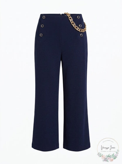 Charter Club Petite Cropped Sailor Pants, Size 4P