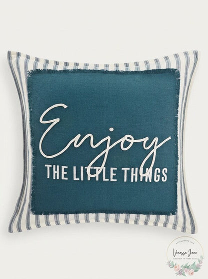 Lacourte Enjoy the Little Things Pillow – 20X20 Teal
