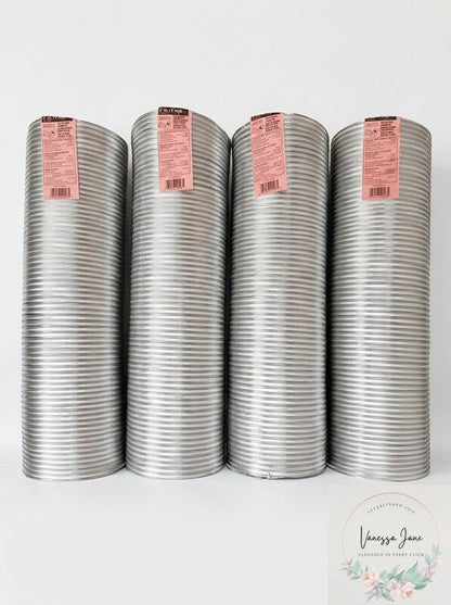 Lot of 4 Deflecto Semi-Rigid Aluminum Duct 6in x 8ft A068/4-A