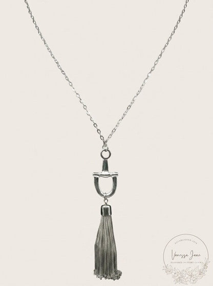 Charter Club Silver-Tone Chain Tassel Pendant Necklace