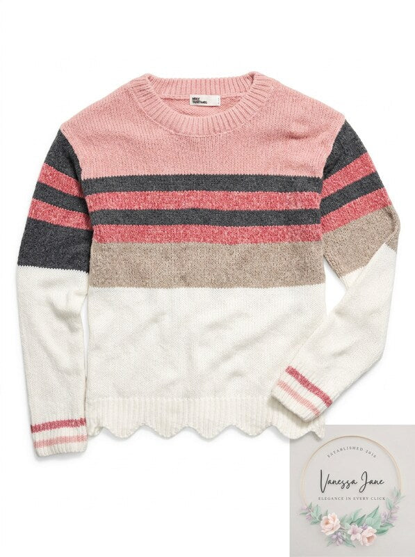 Epic Threads  Girls Striped Chenille Sweater, Size Small