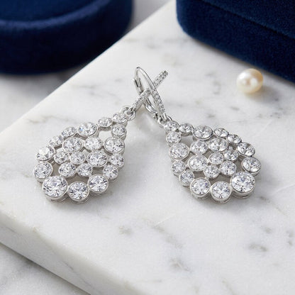 I.n.c. Silver-Tone Crystal Drop Earrings