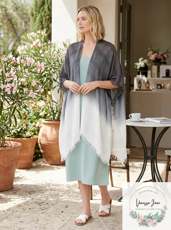 Steve Madden Ombre Metallic-Stripe Boho Wrap &amp; Cover-up One Size