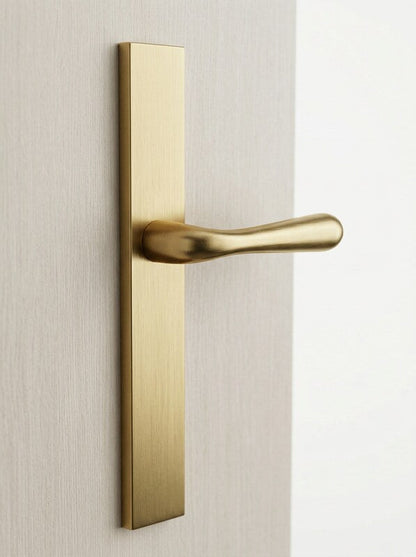 Emtek Assa Abloy Unkeyed, Fixed Passage Handle in Satin Brass