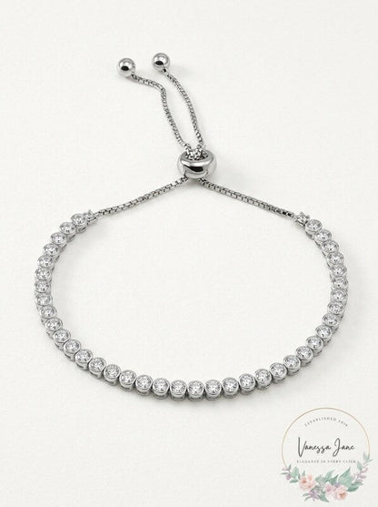 Giani Bernini Cubic Zirconia Bolo Bracelet in Sterling Silver