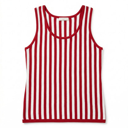 Anne Klein Womens Striped Sleeveless Tank Top, Size small