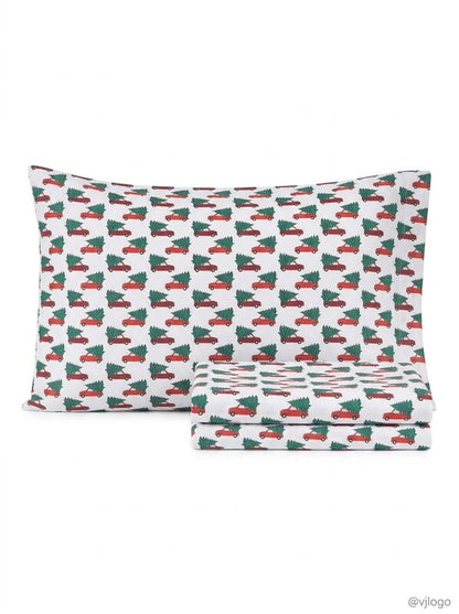 Holiday Microfiber 3 PC Twin Sheet Set Bedding