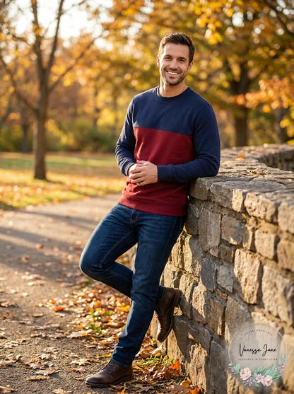 Club Room Mens Color Block Sweatshirt