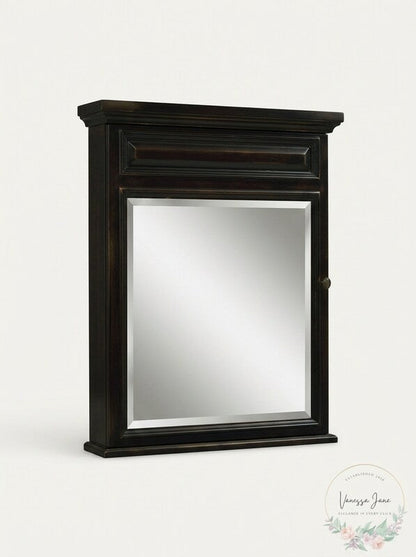 Sunny Wood BH2635m Barton Hill 26in Single Door Medicine Cabinet – Black