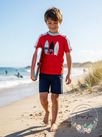 Laguna Little Boys Summer Stripe Swim Shirt, Size 7