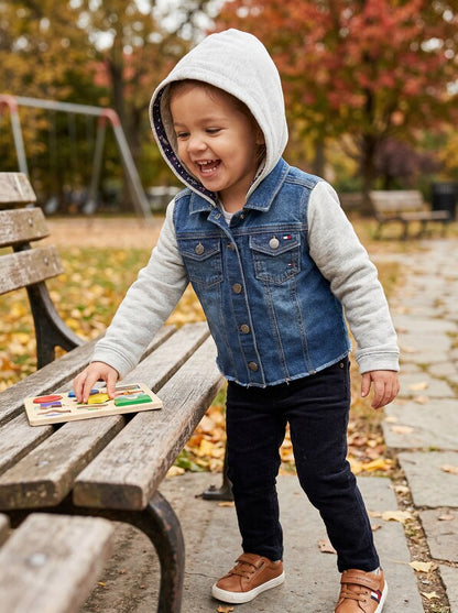 Tommy Hilfiger Toddler Girls Mixed-Media Hooded Jacket, Size 2T