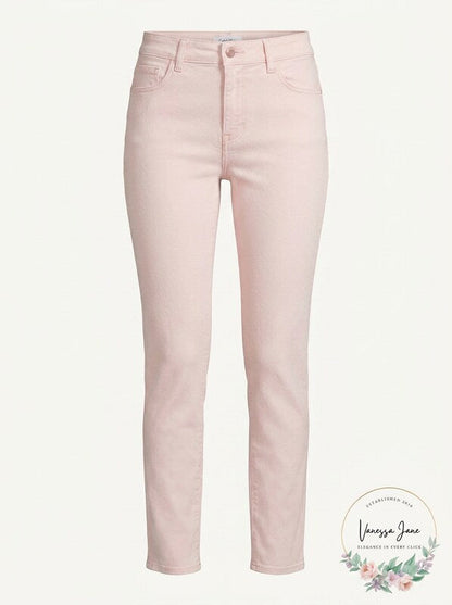 Calvin Klein Womens Denim Mid-Rise Straight Leg Jeans