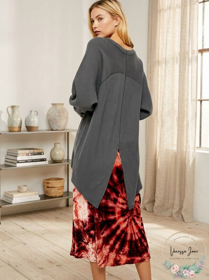 Free People We The Free Amelia Split-Back Thermal Top