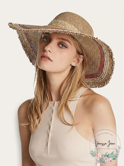 August Hat Company Color-Block Detail Floppy Sun Hat