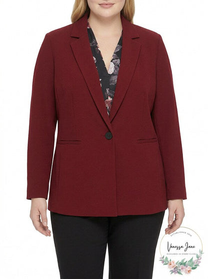Nine West Plus Size One-Button Jacket, Size 18W