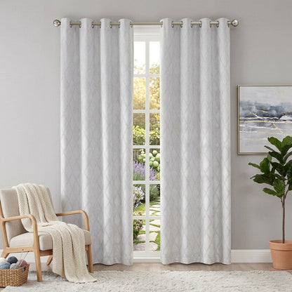 Sunsmart Taylor 50 x 95 Diamond Jacquard Total Blackout Window Panel