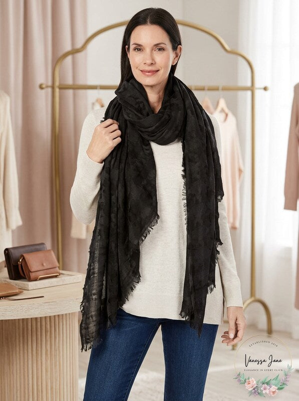 Cejon Basketweave Gauzy Travel Scarf &amp; Wrap One Size