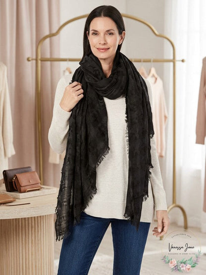 Cejon Basketweave Gauzy Travel Scarf &amp; Wrap One Size
