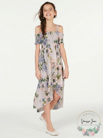 Rare Editions Big Girls Floral Maxi Dress, Size 10