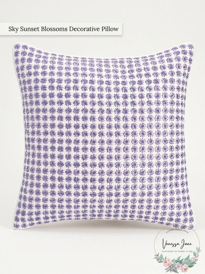 Sky Sunset Blossoms Decorative Pillow, 18 x 18 Various Colors