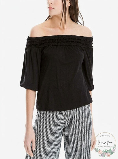 Max Studio London Jersey Off-The-Shoulder Top,Size Small