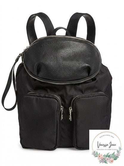 Steve Madden Boomer Backpack W/ Removable Belt Bag-Black