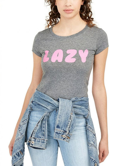 Love Tribe Juniors Lazy Micro-Striped Graphic T-Shirt, Size XL