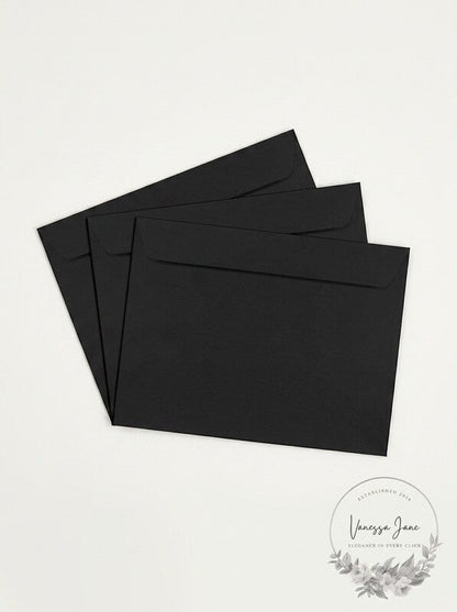 JAM Paper 9 x 12 Booklet Envelopes Black 25/Pack
