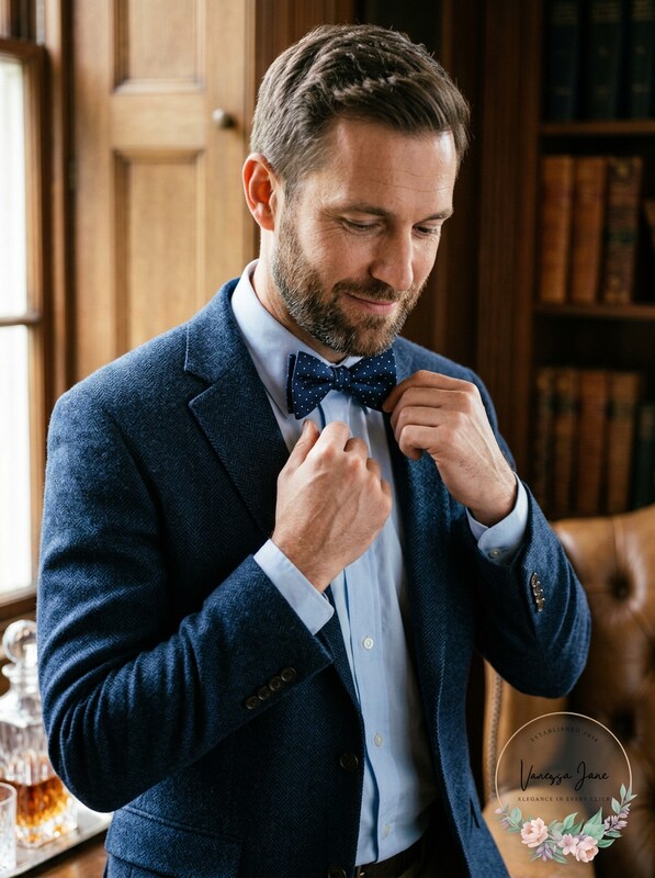 Ryan Seacrest Distinction Mens Fairfax Pindot Pre-Tied Bow Tie