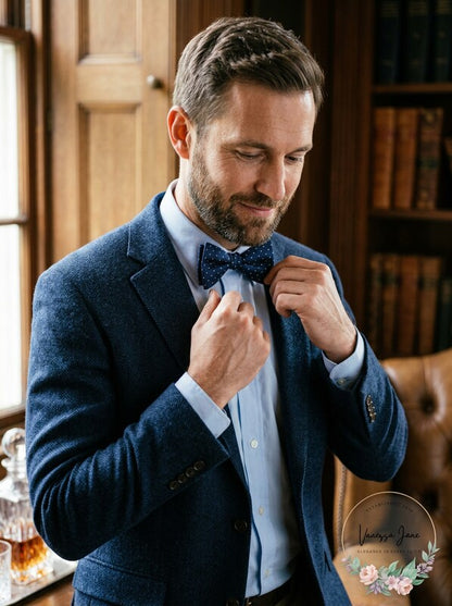 Ryan Seacrest Distinction Mens Fairfax Pindot Pre-Tied Bow Tie