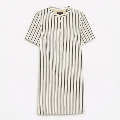 Theory Womens Trapeze Stripe Mini Dress, Size Medium