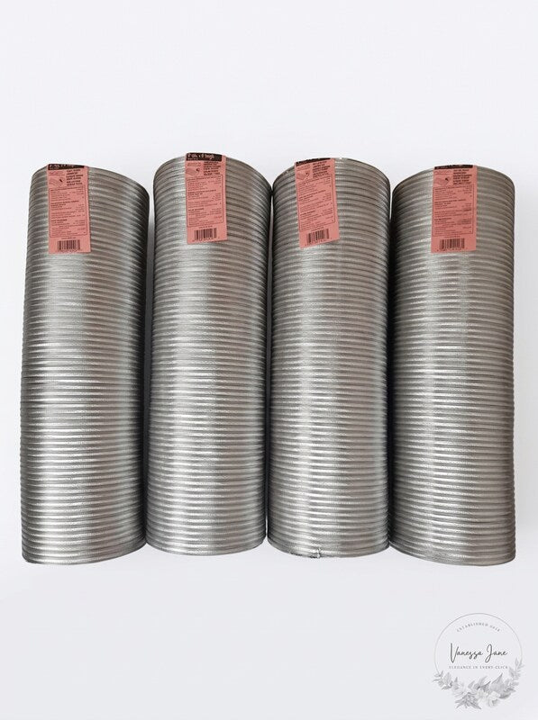 Lot of 4 Deflecto Semi-Rigid Aluminum Duct 6in x 8ft A068/4-A